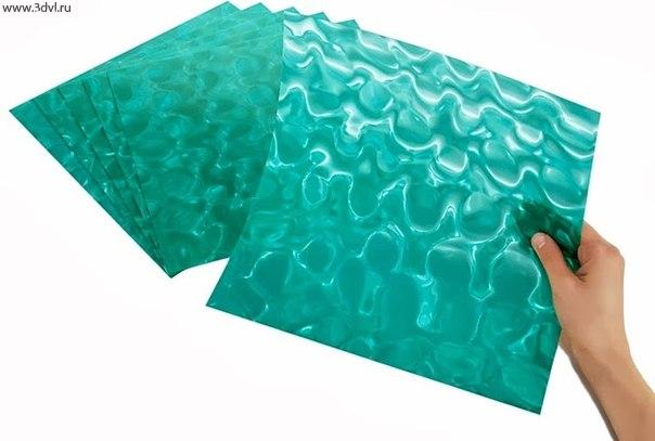 3DVL Illusion Film is made in the Russia and comes in a diverse range of spectacular eye-catching colors and patterns.  These durable, translucent, 1000х645mm. #polycarbonate sheets add instant pizzazz to craft projects, seasonal accents, party decorations, scrapbooks, greeting cards, #jewelry, #furniture, #frames, #gifts, #favors, accessories, art and DIY home decor projects. Easily cut with scissors, #3DVL ® is also the perfect material for scoring, folding, embossing and die cutting. The creative possibilities are endless. This innovative and inspiring new craft material manipulates light to create dazzling visual effects. The illusion of depth and motion is the result of thousands of tiny parabolic lenses that are molded into the surface of both sides of the material. These lenses create a pattern of light reflection and refraction resulting in stunningly brilliant optical effects.