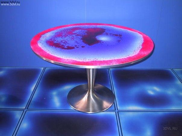 Blue Liquid Tiles with BlueRed Liquid Table top produce 3DVL