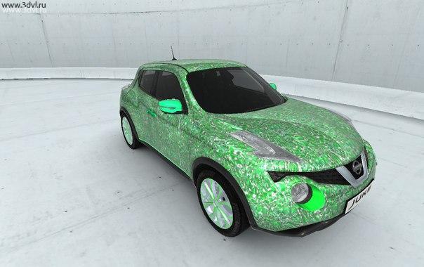 Эксперименты с 3D пленкой компании 3DVL и Nissan Juke с возможностью сделать свой дизайн 