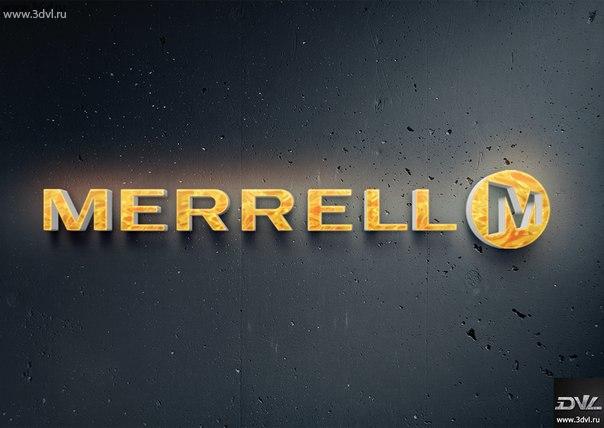 Логотип компании Merrell с использованием 3DVL пленки Merrell — американская марка обуви, предназначенной для туризма и активного образа жизни. #Merrell