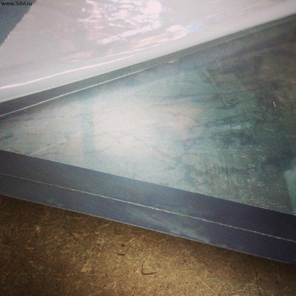 Монолитный поликарбонат 23 мм @ 3DVL liquid floor Живая плитка http://instagram.com/p/mhpVsFtU0Z/