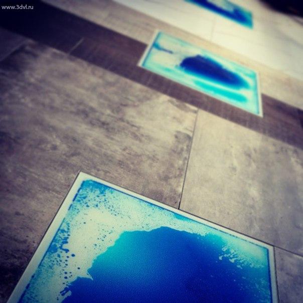 liquid floor tile new innovation material for big Mall